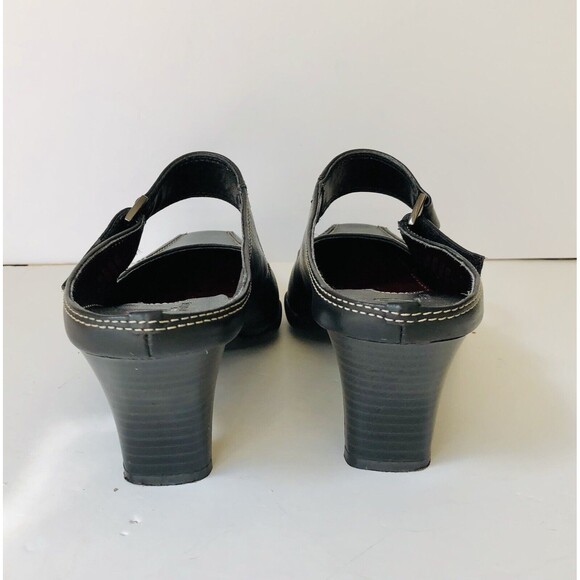 A2 by Aerosoles Two Beauty Black Leather Size 6 M Open Back, stylish block heels - Picture 6 of 9